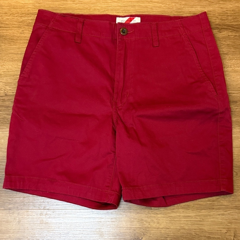 Best Made Co. Burgundy Chino Shorts Men’s 31 Casual Supima Cotton Stretch Casual